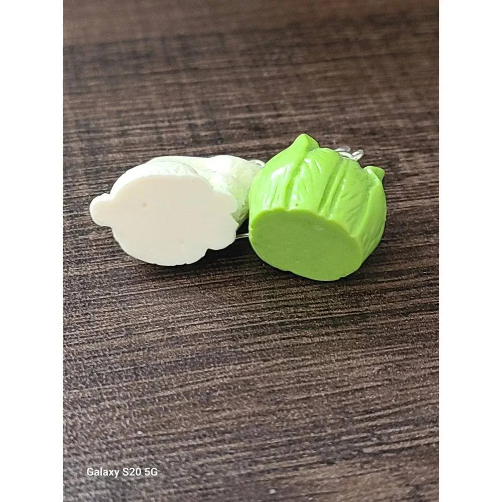 Cute Bunny‎ Lettuce Dangle Earrings Whimsical Kawaii Jewelry Gift NEW Women's